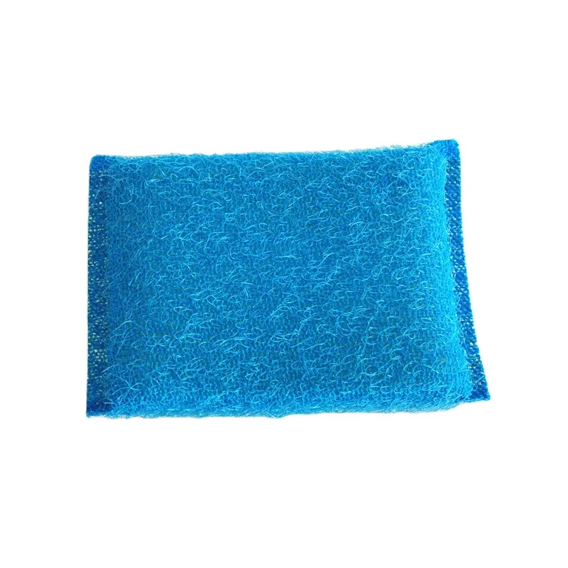 Limpieza de la cocina de fibra de poliéster abrasivo neto/esponja de malla de scouring pad para metal utensilios