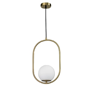 Lampada a sospensione a sfera grande in metallo moderno in vetro sospeso europeo illuminazione da cucina lampadari a sospensione e lampade a sospensione - Product Image 4