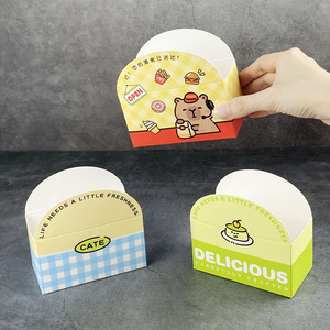 Caja de Papel para Pastelería con Logotipo Personalizado de Grado Alimenticio, Apta para Soufflé, Croissant, Bagel, Hamburguesa, Tostada, Donut, Todo Tipo de Pan, Soporte para Empacar - Product Image 3
