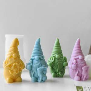 Dwarf Aromatherapy <b>Candle</b> Silicone Mould Diy Faceless Old Man Gypsum Ornament Decorations Mould - Product Image 4