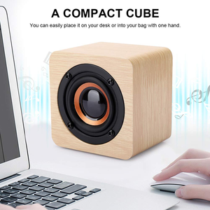 Altavoz Portátil Inalámbrico de Madera y Bambú para Teléfono Móvil, Diseño Moderno, Mini Altavoz para Exteriores - Product Image 4