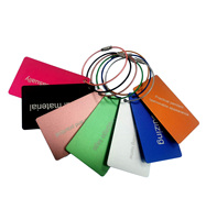 Étiquette à bagages personnalisée, couleur antique, design moderne, ange, nouvel an, alliage d'aluminium, diverses spécifications, stock, surface givrée, haute qualité
