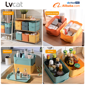 Đa-Mục Đích Phòng Tắm Tổ Chức Dầu Gội Nhà Bếp Gia Vị Phòng Ngủ Đồ Lót Quần Áo Nhựa Lưu Trữ Hộp Thùng Với Nắp - Product Image 3