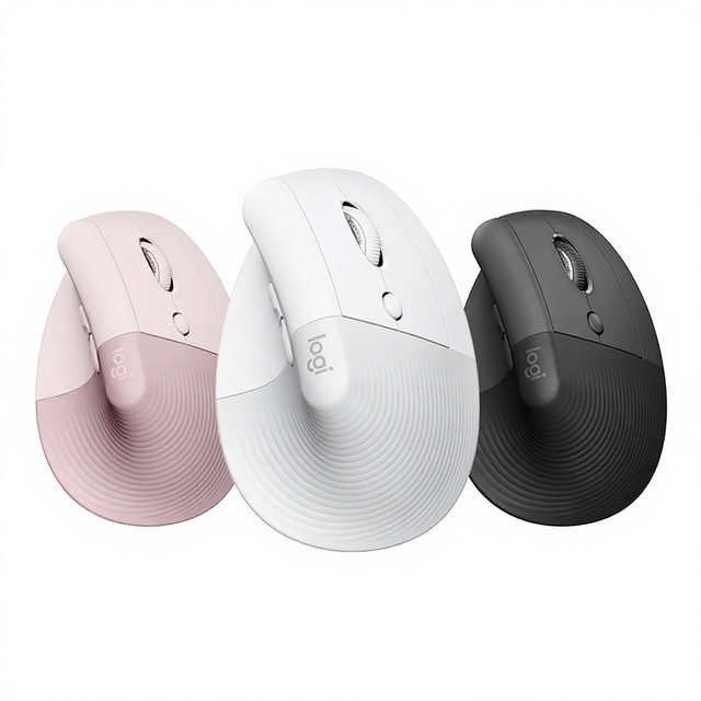 Lift Vertical Right Ergonomic Rechargeable Wireless Mouse with Silent Click /USB Dual Mode for PC Laptop Tablet