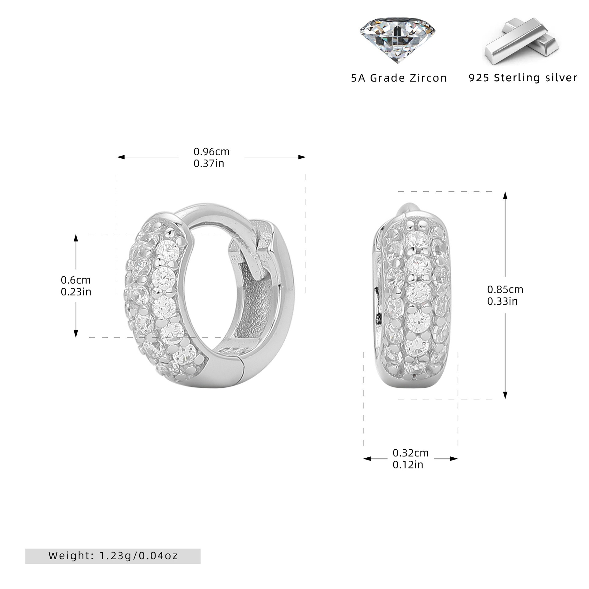 Placcato platino 6mm