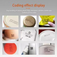 Mini imprimante à jet d'encre portative intelligente 600dpi Composant de contrôle PLC Emballage cosmétique TIJ Code de date Outil d'impression de bouchons de bouteilles