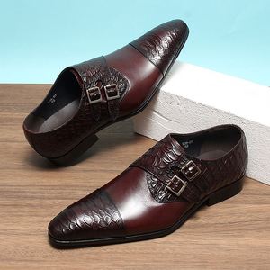 High Quality Luxury Men's <b>Pointed</b> Toe Loafers Formal Leather Shoes Breathable Lightweight Anti-Slip Office & Career - Product Image 4
