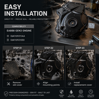 Couvercle inférieur de la chaîne de distribution et boîtier d'étanchéité avant du vilebrequin 06K109211AA 06K109210 Compatible VW Audi EA888 Gen3 1.8T 2.0T