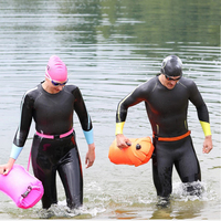 Flotteur de natation de sécurité en eau libre bouée de natation flotteur de remorquage bouée de natation avec taille réglable pour l'entraînement kayak pêche plongée