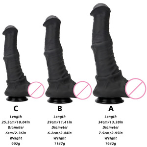 <span class=keywords><strong>Black</strong></span> Horse Phallus Anal Plug Masturbation Dispositif Silicone Doux Expander Étanche Ventouse Écologique Énorme Gode pour Hommes - Product Image 3