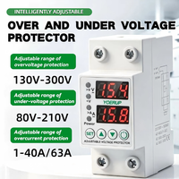 Dispositif AVP numérique automatique à double affichage, monophasé 2P 40A 63A 220V, protecteurs de surtension, de sous-tension, de courant et de tension