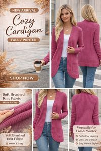 <span class=keywords><strong>Cardigan</strong></span> autunnale da <span class=keywords><strong>donna</strong></span> con tasche abbigliamento da <span class=keywords><strong>donna</strong></span> cappotto morbido e comodo lavorato a maglia <span class=keywords><strong>Cardigan</strong></span> <span class=keywords><strong>lungo</strong></span> giacca maglione femminile - Product Image 4