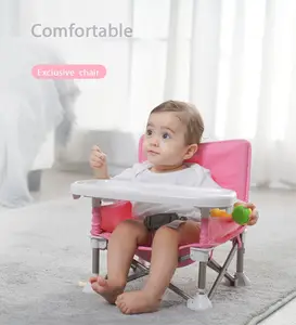 Kursi bayi plastik portabel, Multi fungsi meningkatkan anak bayi makan makan duduk Booster kursi tinggi untuk makan untuk bayi