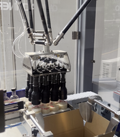 Robot parallèle intégré pour l'érection et le scellage de boîtes, pour le ramassage de bouteilles, de boissons et de canettes