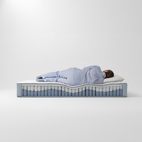 Matelas Hybride de Luxe Hôtelier Orthopédique en Mousse à Mémoire de Forme, Taille King, Ressorts Ensachés Compressés, Livré Roulé dans une Boîte