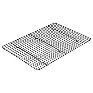 Grille de refroidissement noire 46x26x3.4cm, grille rectangulaire antiadhésive pour gâteaux et pains, outil de cuisson - Product Image 1