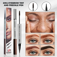 Vente en gros – Stylo teinture sourcils et taches de rousseur 2-en-1, longue tenue, waterproof, séchage rapide, pour sourcils naturels et définis