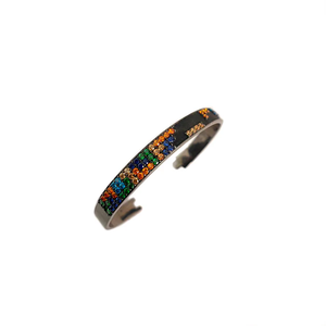 Bracelet TETRIS BAND de luxe inspiré des blocs géométriques, design modulaire, bijou de poignet tendance, finition polie, bijoux de mode contemporains - Product Image 1