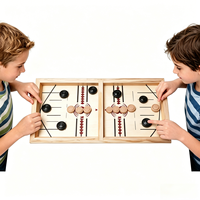 Jeu de hockey sur table en bois interactif et éducatif OEM ODM Fast Sling Puck – Jeu de société pour enfants, idéal comme cadeau