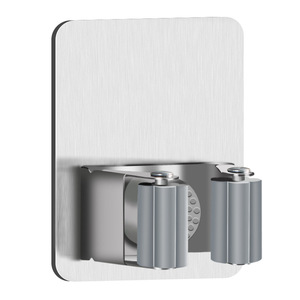 Stainless Steel Mop Hook Wall Mounted Bathroom Storage Gadget No Drilling Required - Product Image 2