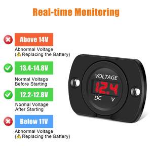 Цифровой Вольтметр для автомобильного аккумулятора, 12 В, 24 В - Product Image 2