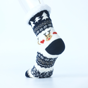 Women's Christmas Fluffy Knitted Plaid Print Crew <strong>Socks</strong> Thick Sherpa Fleece Acrylic Winter <strong>Warm</strong> Floor <strong>Socks</strong> Anti-Slip Body Cuff - Product Image 5