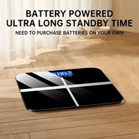 Timbangan Kamar Mandi Digital Monitor Berat Badan Maksimal 180kg Layar LED Definisi Tinggi Indikasi Suhu Dalam Ruangan untuk Penggunaan Sehari-hari