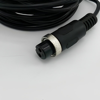 Connecteur aviation femelle GX16 à 2 broches, boîtier métallique fileté 16 mm, contacts plaqués or, étanche pour alimentation CCTV LED