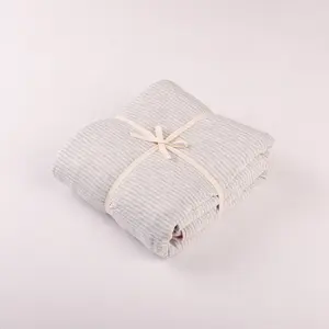 Venda quente Tianzhu Algodão Malha Moda Listrada Quilt Cover Bedding