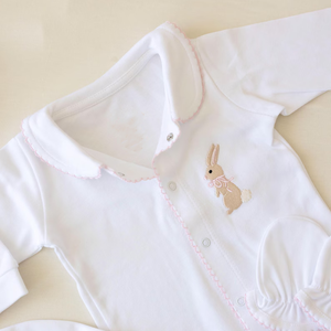 Monogramma vestito da bambina che torna a casa 100% Pima cotone Set da neonato 4 pezzi vestito da bambino Baby Shower regalo per tornare a casa - Product Image 4