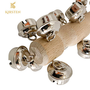Chuyên Nghiệp Orff Bộ Gõ Cụ Tay Cầm Bằng Gỗ 13 Chuông Rattle Stick Jingle Chuông Shaker Cho Trẻ Em Âm Nhạc Giáo Dục - Product Image 6