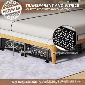 Estante de Almacenamiento Debajo de la Cama con Ruedas Plegables, Organizador de Ropa y Estante de Almacenamiento Multifuncional de Hierro - Product Image 2