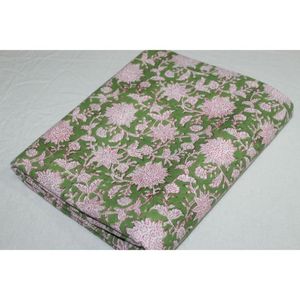 Tela de Algodón Estampada a Mano, Ligera, con Diseño Floral, para Confección de Vestidos para Niñas y Niños - Product Image 4