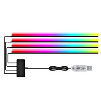 Cadre de porte de voiture RVB Lumière ambiante Fenêtre LED Lumière d'ambiance Modifié Streamer Fantasy Color Wireless Invisible Wiring Free Car
