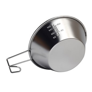 Taza Sierra de Acero Inoxidable para Exteriores, Tazón Portátil para Camping con Escala de Medición y Asa de Alambre para Excursiones, Picnic, Café y Té - Product Image 6