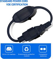 Câble d'alimentation PDU UPS IEC 320 C14 à C13 avec interrupteur marche/arrêt 30 cm