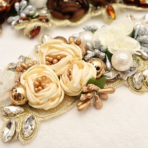 Handmade 3D hoa thêu Rhinestone vá với hạt may-on đính cho buổi tối Ăn mặc - Product Image 4