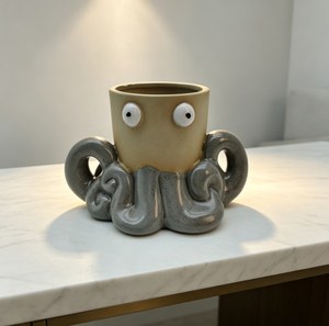 Maceta de Cerámica con Forma de Pulpo al por Mayor, Maceta Adorable con Forma de Animal para Decoración del Hogar, Adorno de Escritorio y Regalo Festivo - Product Image 1