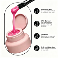 Gel de construction pour extension d'ongles HEMA TPO Free, végétalien, dur, non toxique, sans chaleur, professionnel, vente en gros, marque privée
