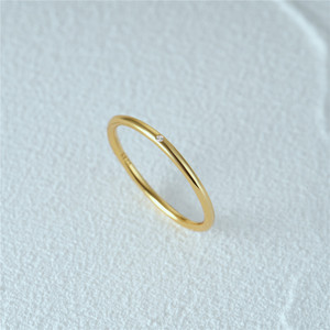 CANNER 2023 Nouvelle Collection Bague Simple et Tendance en Argent Sterling 925 avec Zircon Unique pour Femme, Plaqué Or 18K - Product Image 4