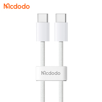 Câble USB C Mcdodo 569 1M ABS 60W Type-C Câble USB ABS + Tresse en Nylon Câbles de Données Compatibles Appareil Photo Ordinateur IOS Tablette Écouteurs