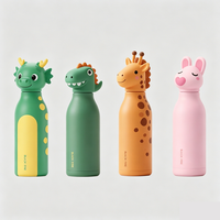 Couvre-tasse en silicone personnalisé en forme d'animal, couvercle de tasse en silicone réutilisable anti-fuite, couvercle de tasse en silicone mignon en forme de dessin animé pour bouteille d'eau