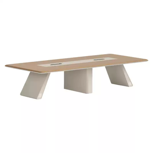 Table de conférence professionnelle, bureau minimaliste long, table de réunion moderne, table de formation. - Product Image 6