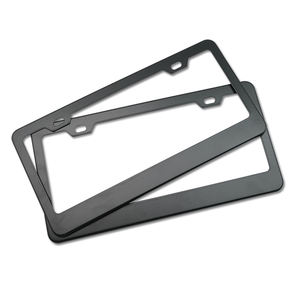 Cadre de plaque d'immatriculation de <span class=keywords><strong>voiture</strong></span> de qualité supérieure <span class=keywords><strong>sans</strong></span> accessoires cadre de plaque d'immatriculation noir en acier inoxydable <span class=keywords><strong>pour</strong></span> <span class=keywords><strong>voiture</strong></span> américaine - Product Image 1