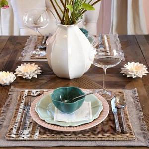 Vintage Style Natural Rattan <b>Placemat</b> Wicker <b>Placemats</b> for <b>Dining</b> <b>Table</b> Rectangle Unique <b>Placemat</b> for Home and Restaurant - Product Image 5