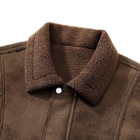 Veste en cuir véritable pour homme, coupe ajustée, doublure en laine, fermeture éclair sur le devant, col à revers, veste d'hiver courte, streetwear