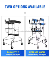 Vente chaude qualité Pliable Aide à la Marche Mobilité Deluxe Roues en Aluminium Chaise de Marche pour Personne Handicapée avec roues