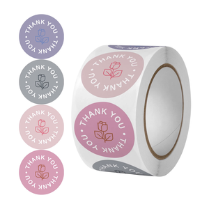 Marchio personalizzato Logo adesivo stampato rotolo di plastica impermeabile adesivo sintetico in vinile in <span class=keywords><strong>PVC</strong></span> rotondo cerchio carta tazza di caffè adesivo - Product Image 5
