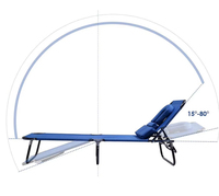 Lit pliant portable pour hôtel, camping, plage, avec cadre métallique, design moderne, mobilier d'extérieur, chaise longue