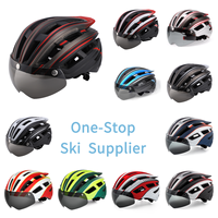 Casque de vélo à lentille magnétique intégrée - Casque de vélo demi-face avec feu arrière LED pour la conduite sur route et en ville